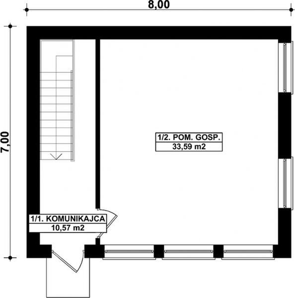 Parter projektu G257 - Budynek gospodarczy