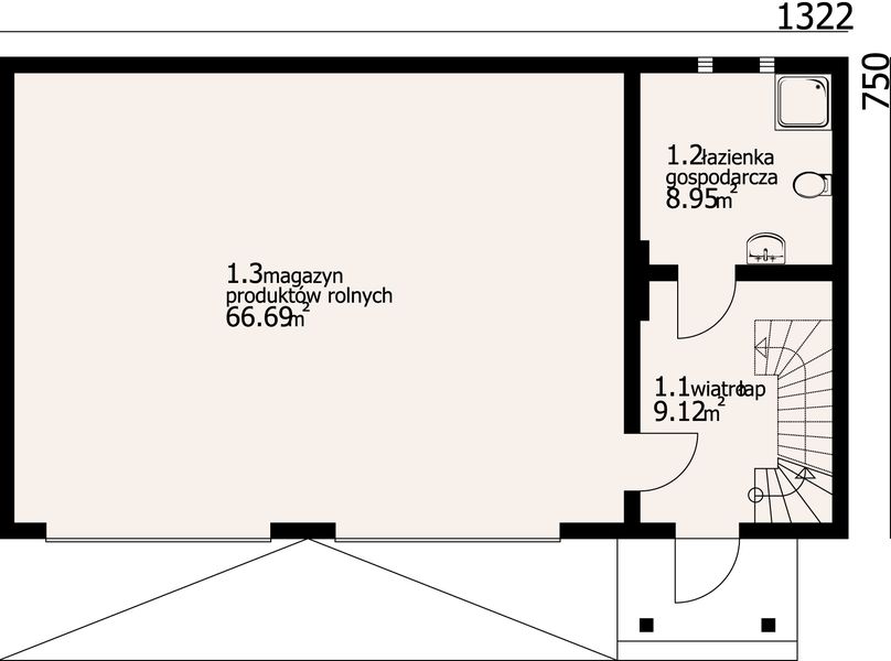 Parter projektu Budynek gospodarczy bg-2