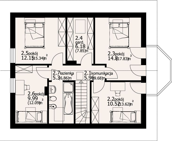 Poddasze projektu Sadowo 9