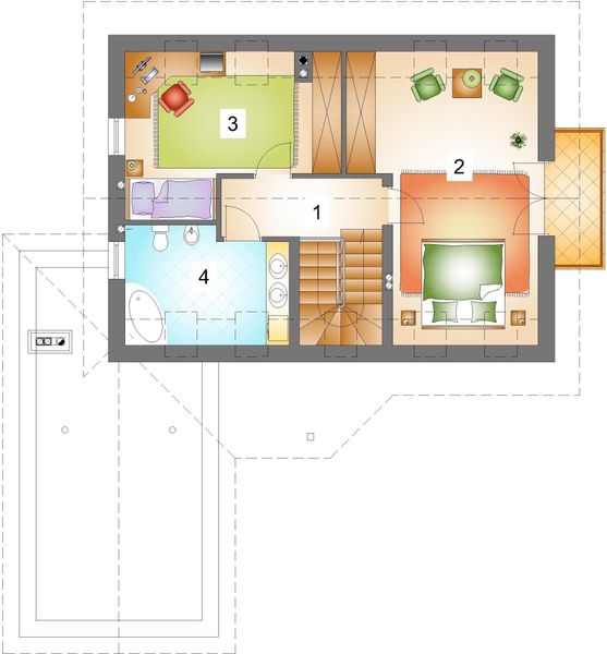 Poddasze projektu JM 124
