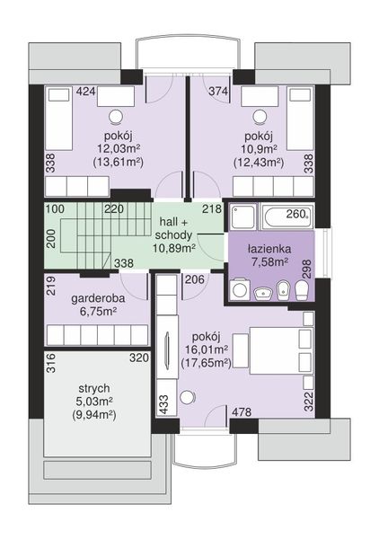 Poddasze projektu Dom przy Amarantowej 2