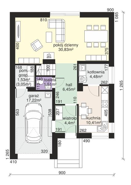 Parter projektu Dom przy Amarantowej 3
