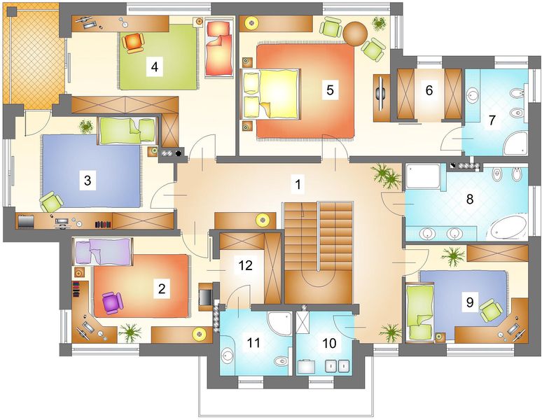 Piętro 1 projektu JM 225