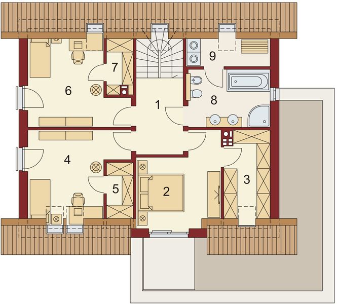 Poddasze projektu Ksawery 2 PS