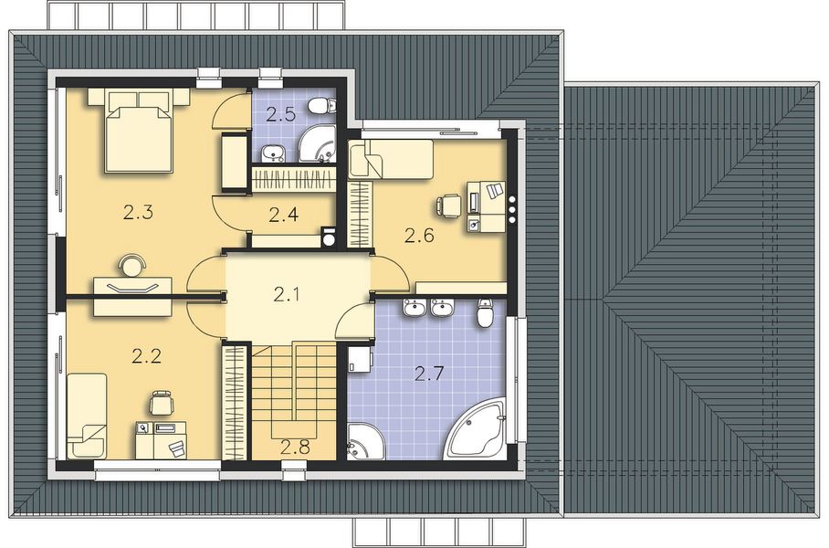 Piętro 1 projektu Belfast VII DCP268f