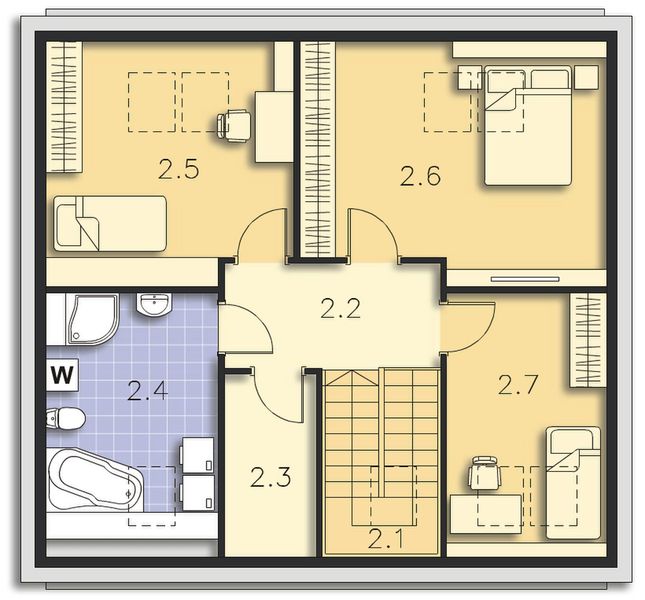 Poddasze projektu Moss DCP324