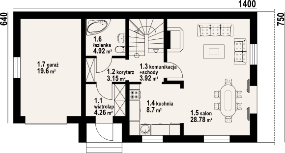 Parter projektu Osiek wąski 29