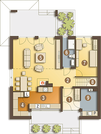 Parter projektu Oleg bez garażu [B]