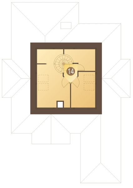 Poddasze projektu Bartosz z garażem 1-st. [A]