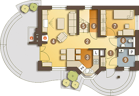 Parter projektu Agatka bez garażu [B]