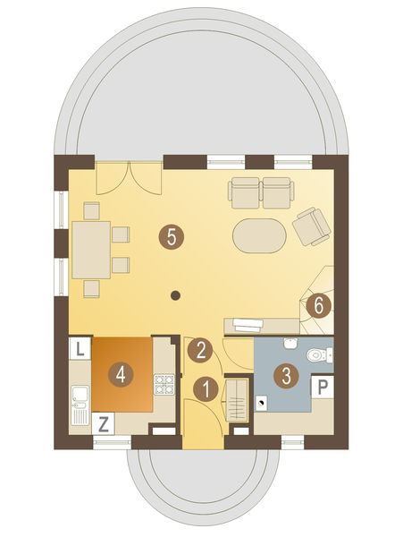 Parter projektu Alicja bez garażu [B]