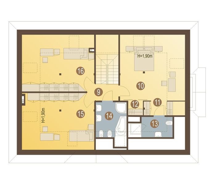 Poddasze projektu Amelia III bez garażu [B]