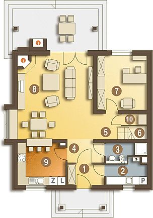 Parter projektu Asia bez garażu [B]