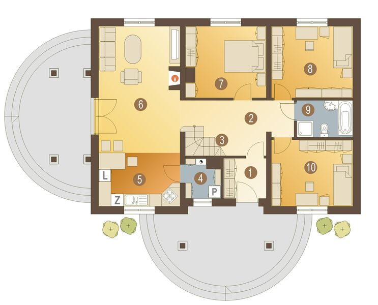 Parter projektu Czajka bez garażu [B]