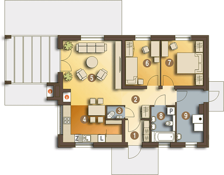 Parter projektu Michał bez garażu [B]