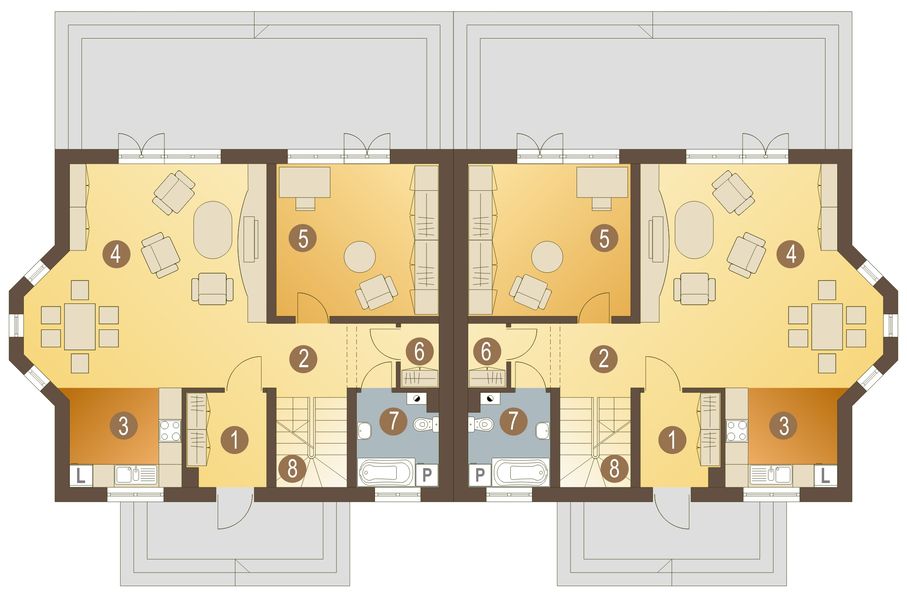 Parter projektu Czapla bez wiaty bliźniak [B-BL]