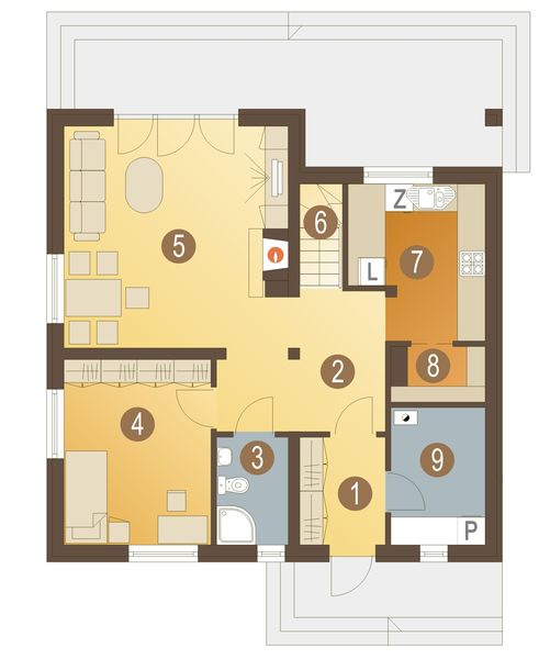 Parter projektu Danusia bez garażu [B]