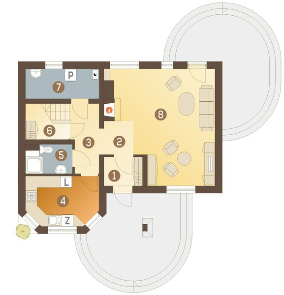 Parter projektu Sójka III bez garażu [B]