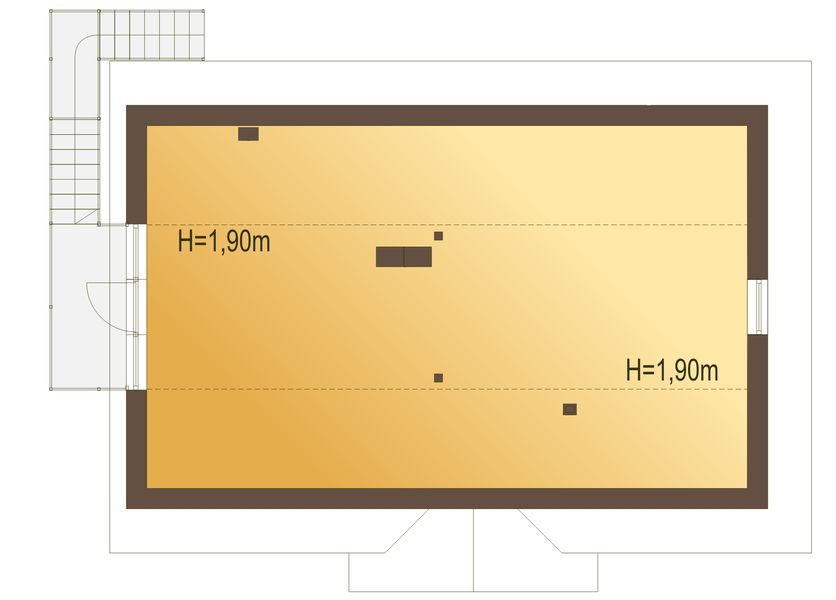 Poddasze projektu Lolek bez garażu [B]