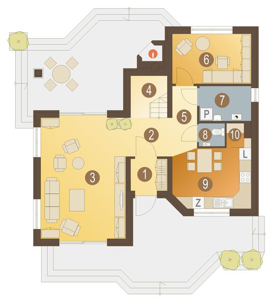 Parter projektu Adela bez garażu [B]