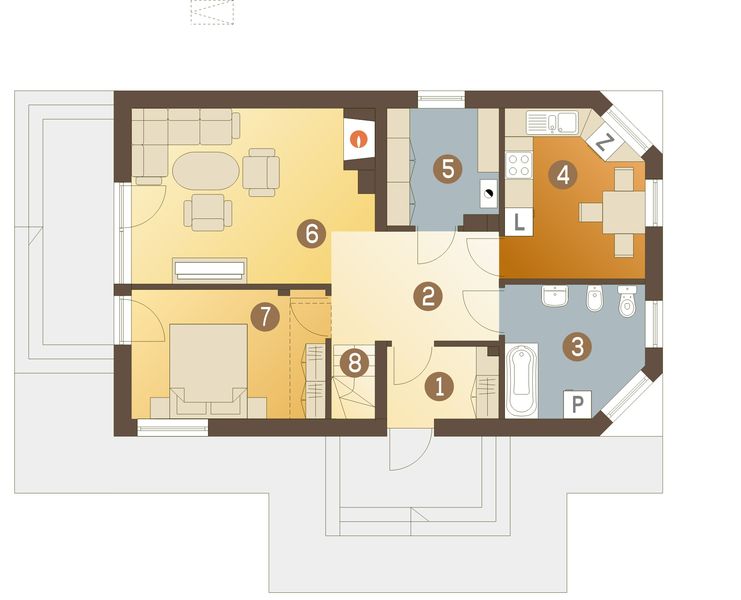 Parter projektu Lolek II bez garażu [B]