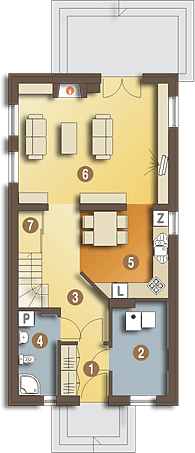 Parter projektu Cypisek II bez garażu [B]