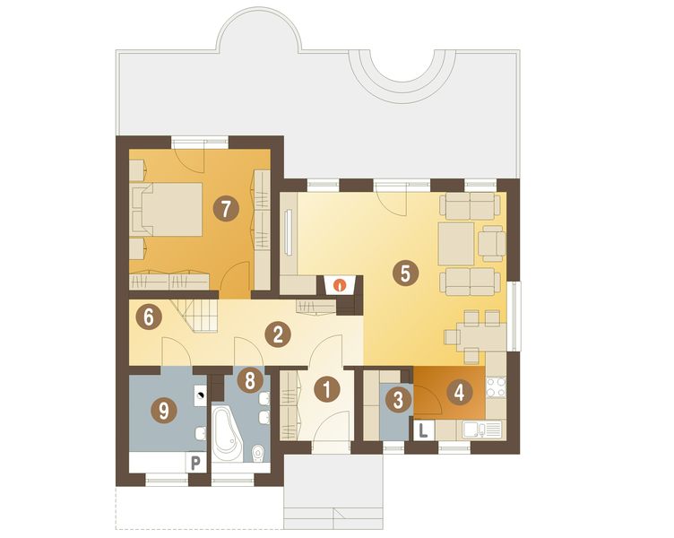 Parter projektu Abigail bez garażu [B]