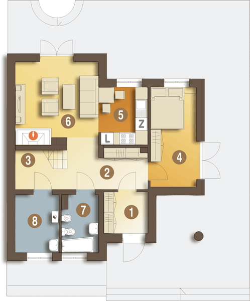 Parter projektu Artur bez garażu [B]