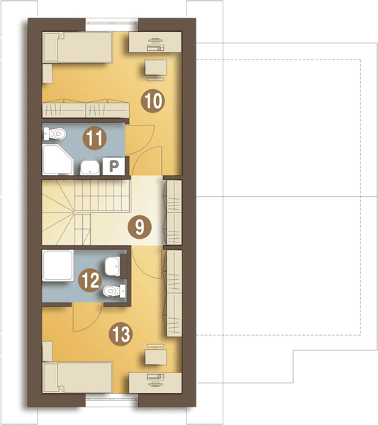 Poddasze projektu Artur bez garażu [B]