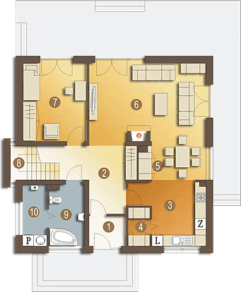 Parter projektu Tamara bez garażu [B]