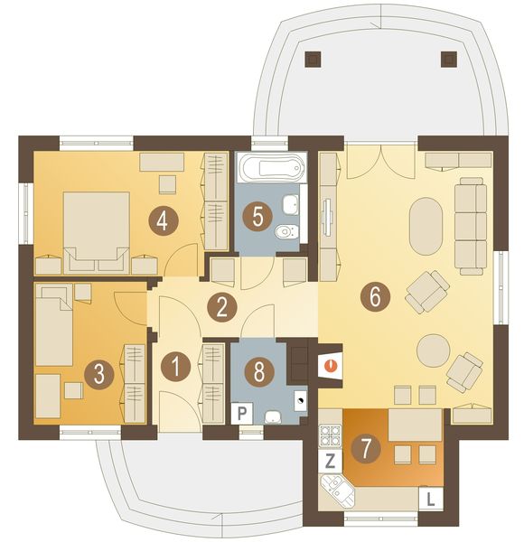 Parter projektu Miłka bez garażu [B]