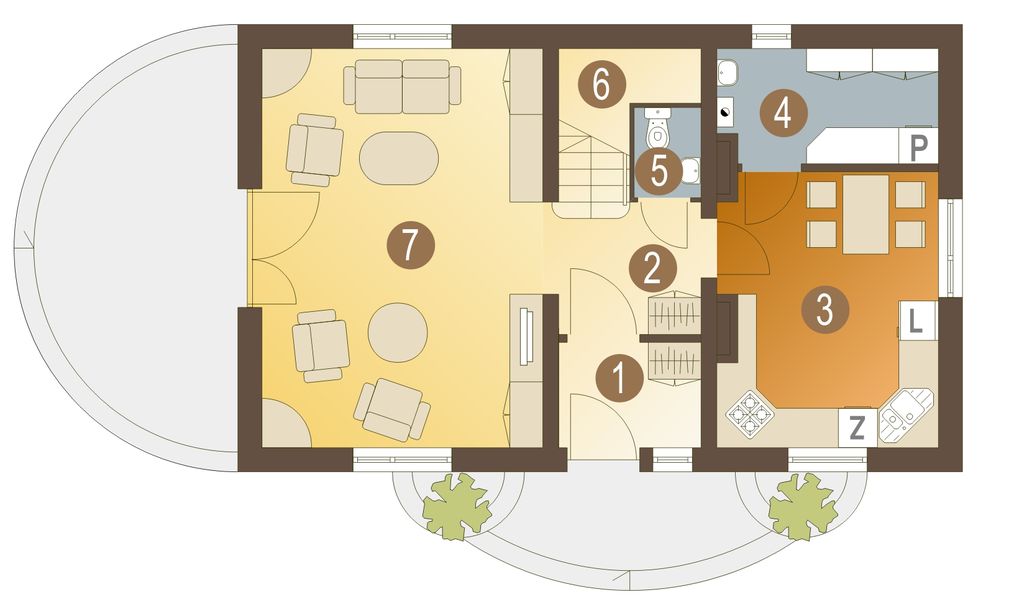 Parter projektu Muchomorek bez garażu [B]