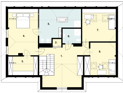 Poddasze projektu D179 - Majdan
