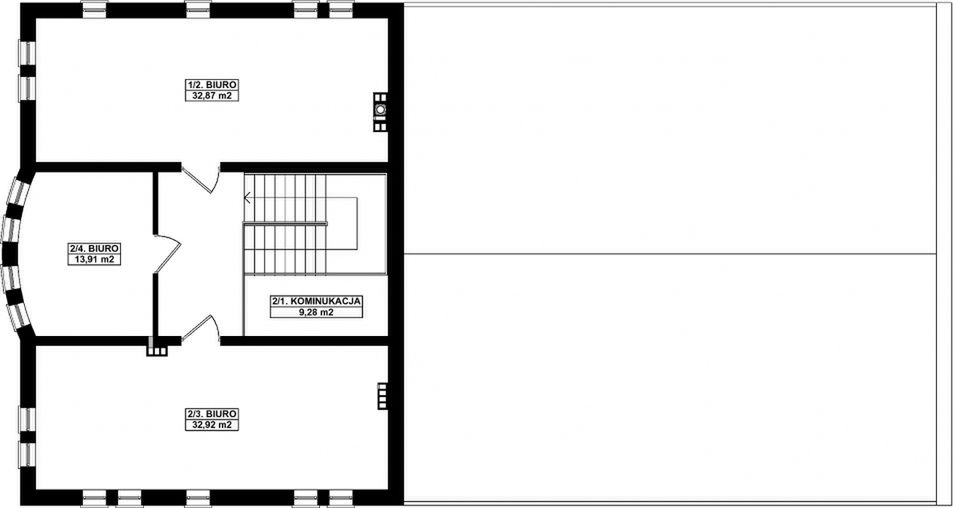 Piętro 1 projektu G268 - Budynek magazynowo - biurowy