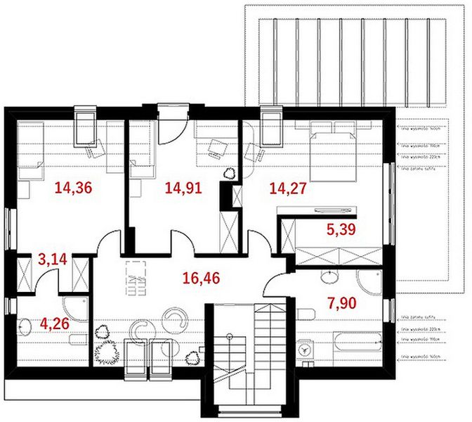 Poddasze projektu Hoste