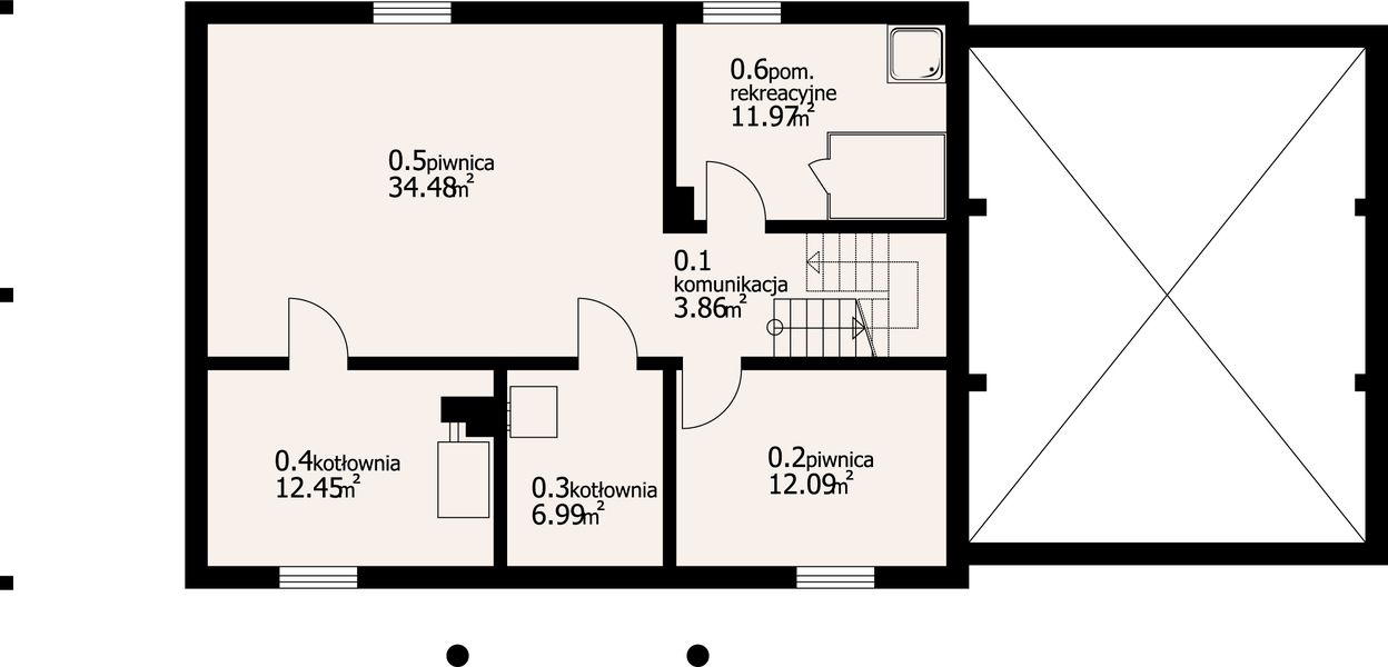 Piwnica projektu Chmielniki małe dw 29