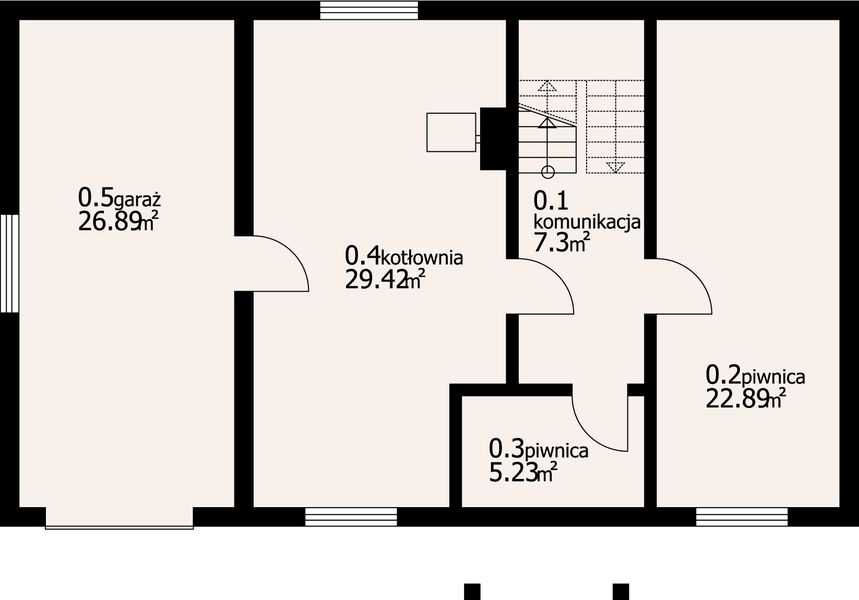 Piwnica projektu Milicz 9 dw-01