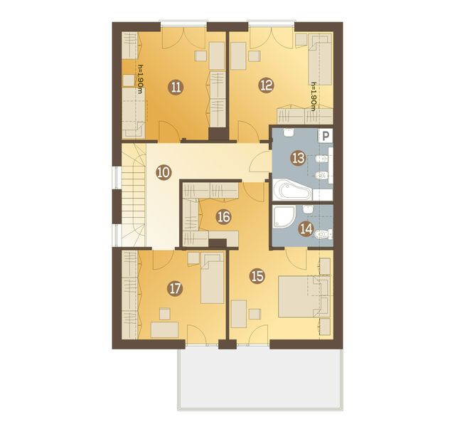 Poddasze projektu Adam II z garażem 2-st. [A]