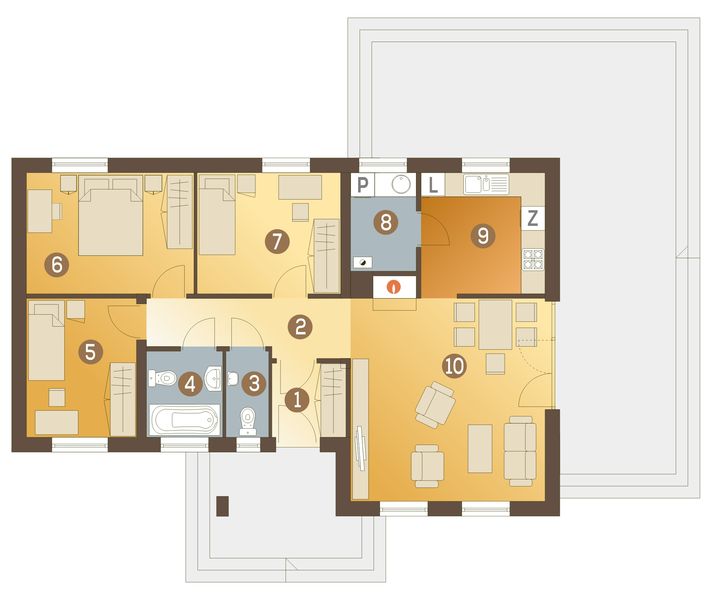 Parter projektu Milena bez garażu [B]