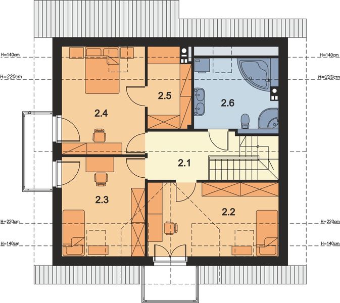Poddasze projektu Ares Bis