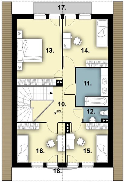 Poddasze projektu D05 - Samanta