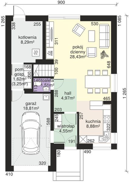 Parter projektu Dom przy Amarantowej 4