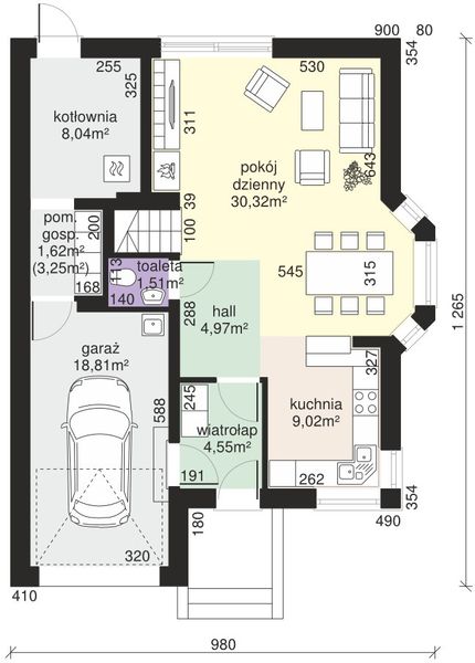 Parter projektu Dom przy Amarantowej 6
