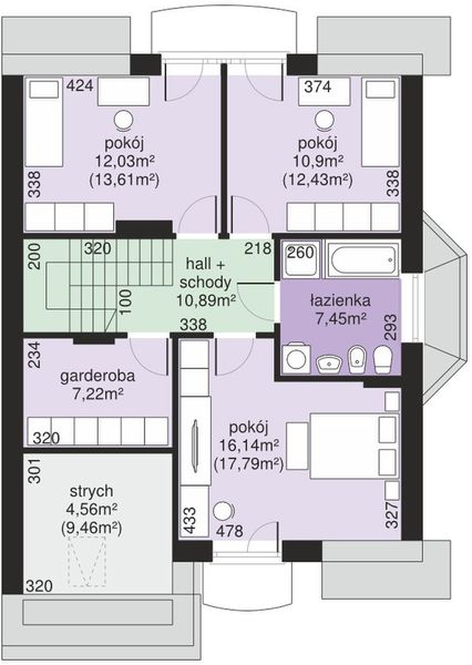 Poddasze projektu Dom przy Amarantowej 7