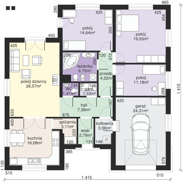 Parter projektu Dom przy Rubinowej 4