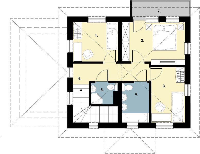 Piętro 1 projektu D28 - Łucja