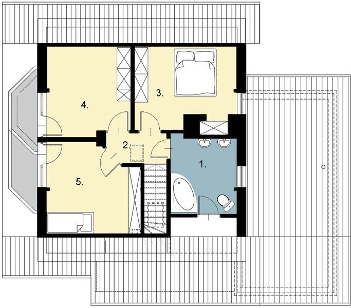 Poddasze projektu D30 - Tereska