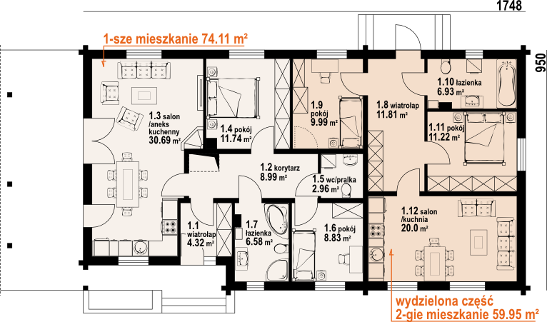 Parter projektu Piaseczno mm dw + wynajem