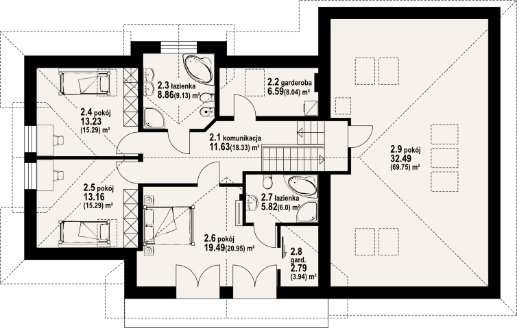 Poddasze projektu Sławków ggx