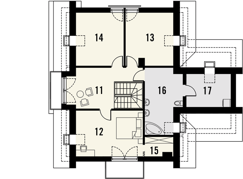 Poddasze projektu Rozalin 2